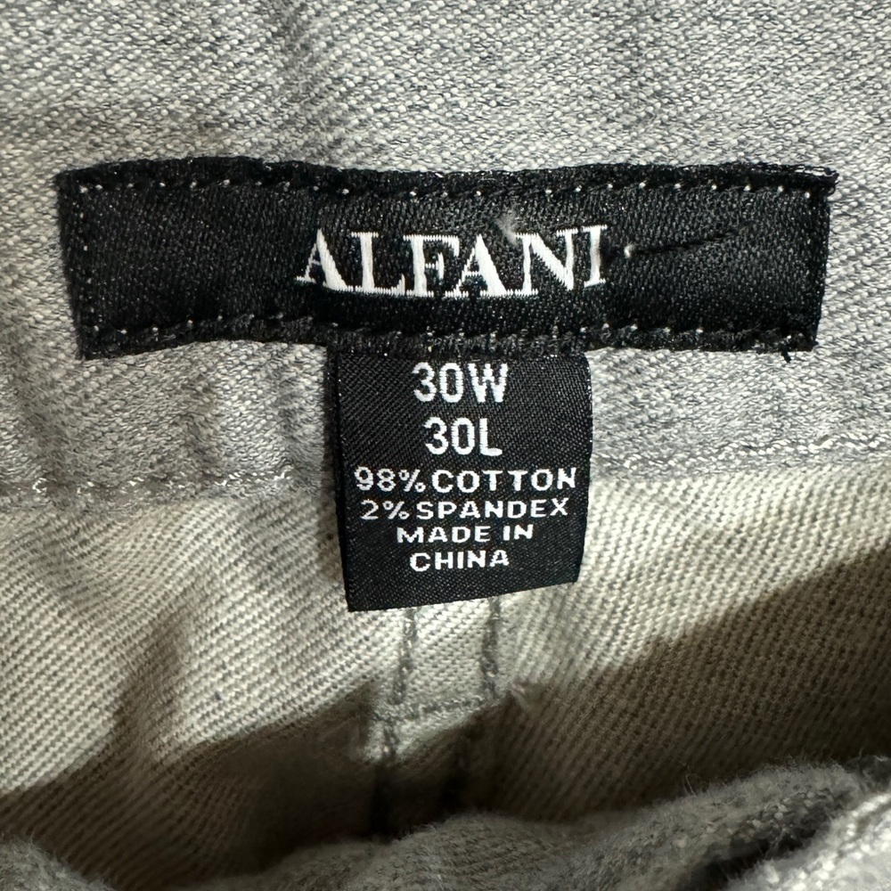 ALFANI Men's Gray Straigh leg Cotton Denim Pants 30/30 - Picture 6 of 6